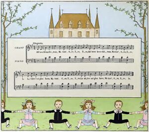 "Ah! Mon beau château", Melodie und Klavierbegleitung