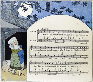 "Fais dodo, Colas", Melodie und Klavierbegleitung