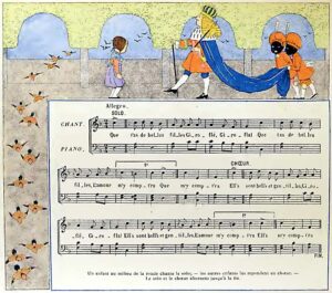 "Giroflé, girofla", Melodie und Klavierbegleitung