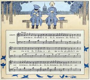 "J'ai du bon tabac", Melodie und Klavierbegleitung