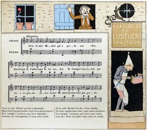 "La mère Michel", Melodie und Klavierbegleitung