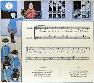 "Le chevalier du guet", Melodie und Klavierbegleitung