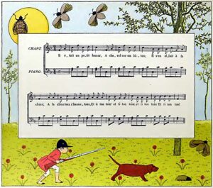 "Le petit chasseur", Melodie und Klavierbegleitung